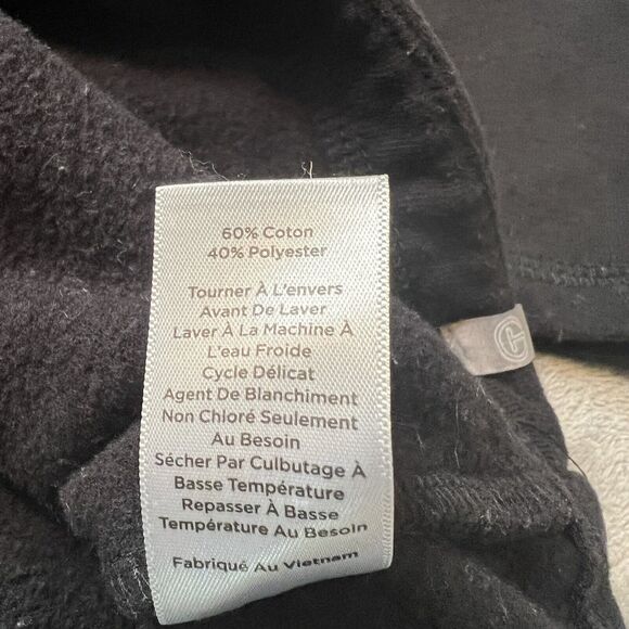 T by Talbots Top Women's Large Black Pullover Sweatshirt Long Sleeve VN259 - Picture 7 of 8